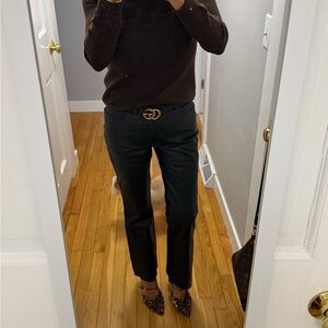 Newport News Black Straight Leg genuine Leather Pants
